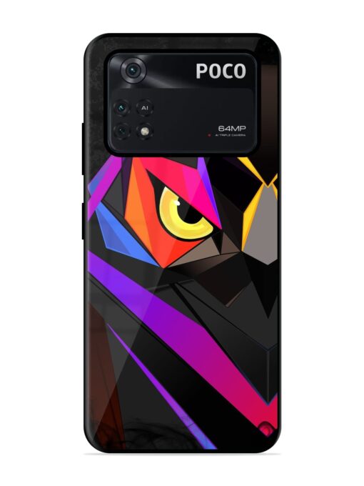 Wpap Owl Glossy Metal Phone Cover for Poco M4 Pro (4G) Zapvi