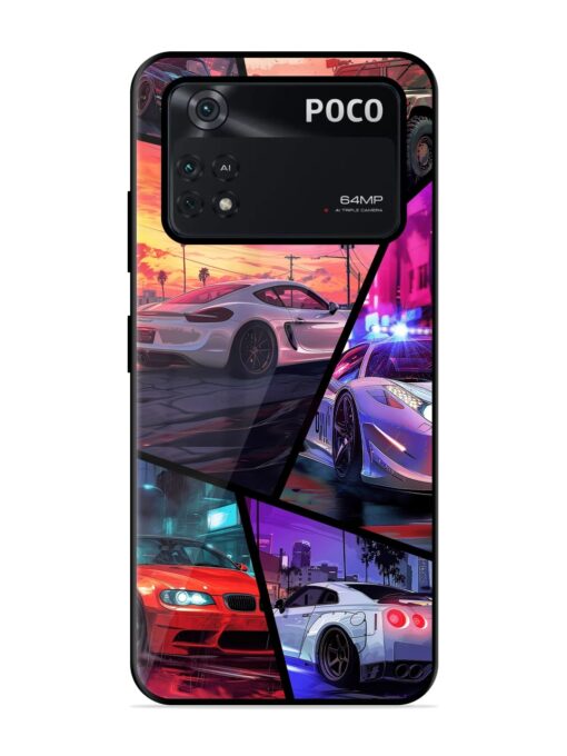 Ride In Pixels Glossy Metal Phone Cover for Poco M4 Pro (4G) Zapvi