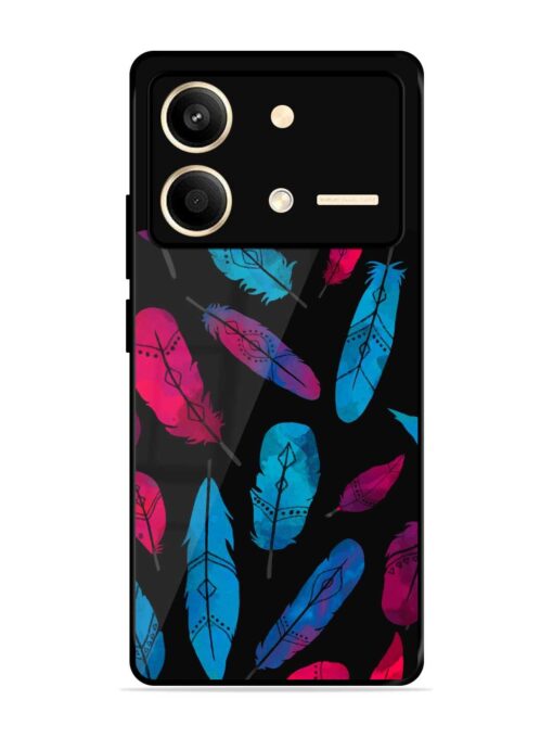 Feather Art Glossy Metal Phone Cover for Poco X6 Neo (5G)