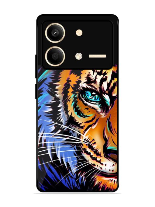 Colorful Lion Art Glossy Metal Phone Cover for Poco X6 Neo (5G)