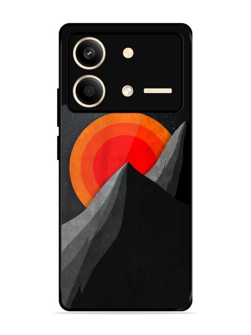 Black Mountain Glossy Metal Phone Cover for Poco X6 Neo (5G)