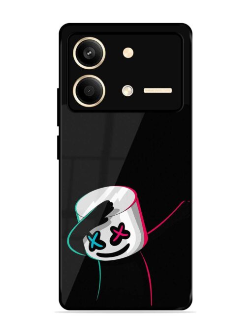 Black Marshmallow Glossy Metal Phone Cover for Poco X6 Neo (5G)