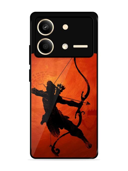 Illustration Lord Rama Glossy Metal Phone Cover for Poco X6 Neo (5G)