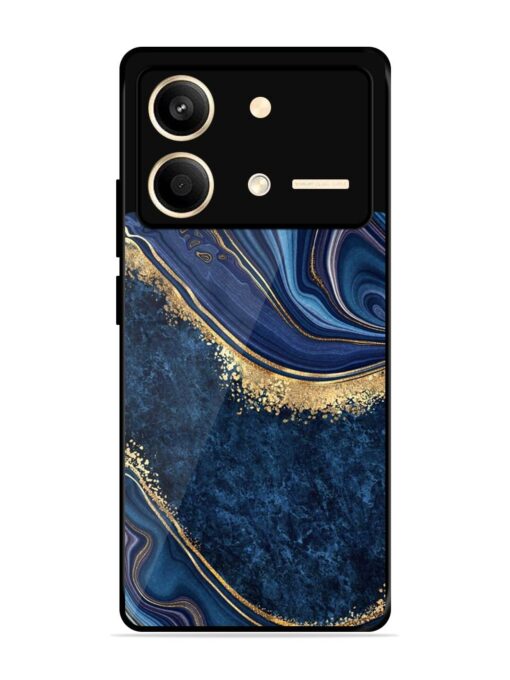 Abstract Background Blue Glossy Metal TPU Phone Cover for Poco X6 Neo (5G) Zapvi