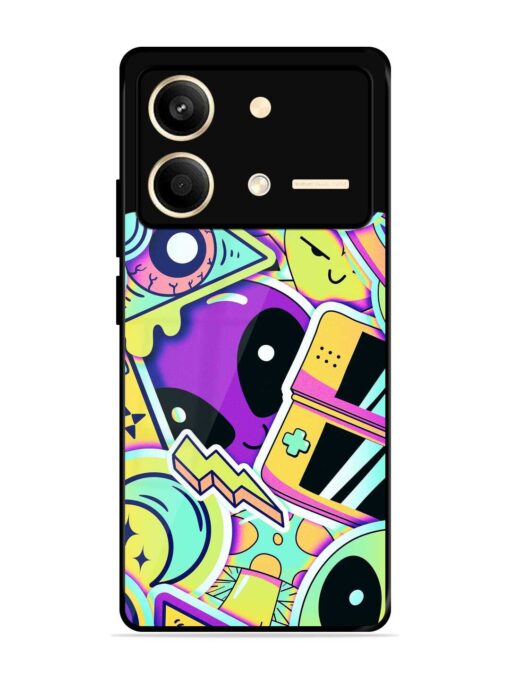 Scratch Art Glossy Metal Phone Cover for Poco X6 Neo (5G)