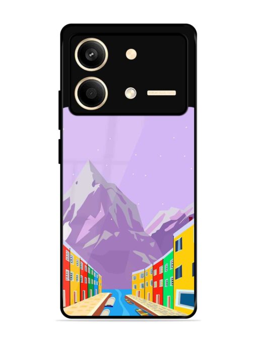 Venice City Illustration Glossy Metal Phone Cover for Poco X6 Neo (5G) Zapvi