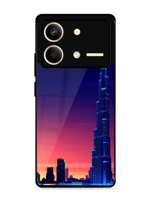 Burj Khalifa Abstract Glossy Metal Phone Cover for Poco X6 Neo (5G)