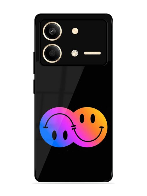 Gradient Smile Art Glossy Metal TPU Phone Cover for Poco X6 Neo (5G)