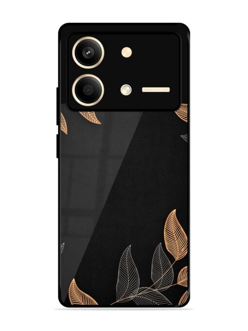 Foliage Art Glossy Metal Phone Cover for Poco X6 Neo (5G)