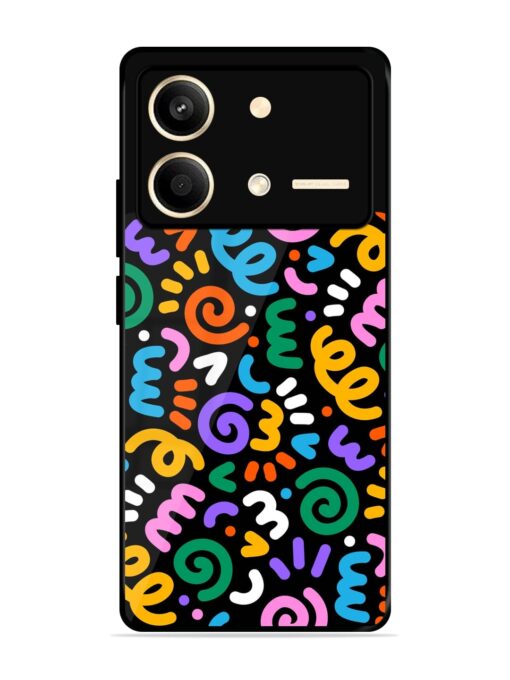 Colorful Seamless Vector Glossy Metal Phone Cover for Poco X6 Neo (5G)