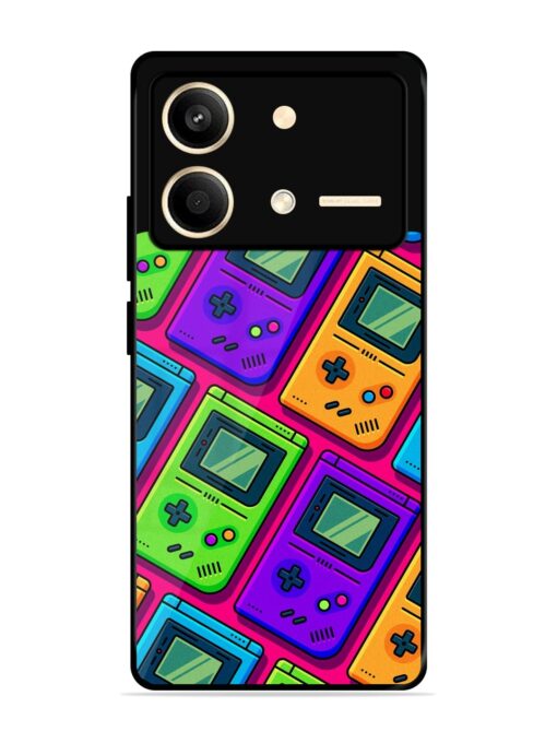 Game Seamless Pattern Glossy Metal Phone Cover for Poco X6 Neo (5G)