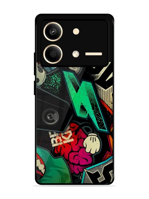 Graffiti Art Glossy Metal Phone Cover for Poco X6 Neo (5G) Zapvi