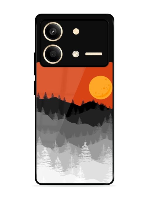 Mountain Lofi Sun Glossy Metal Phone Cover for Poco X6 Neo (5G)