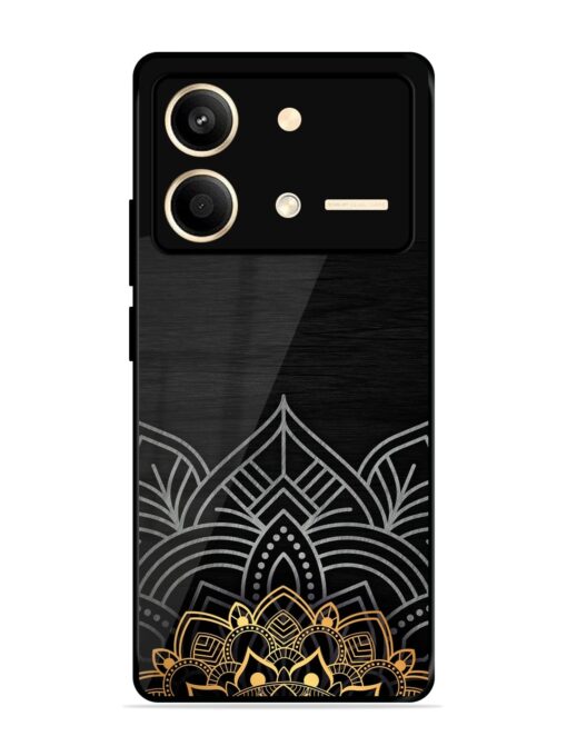 Decorative Golden Pattern Glossy Metal Phone Cover for Poco X6 Neo (5G)