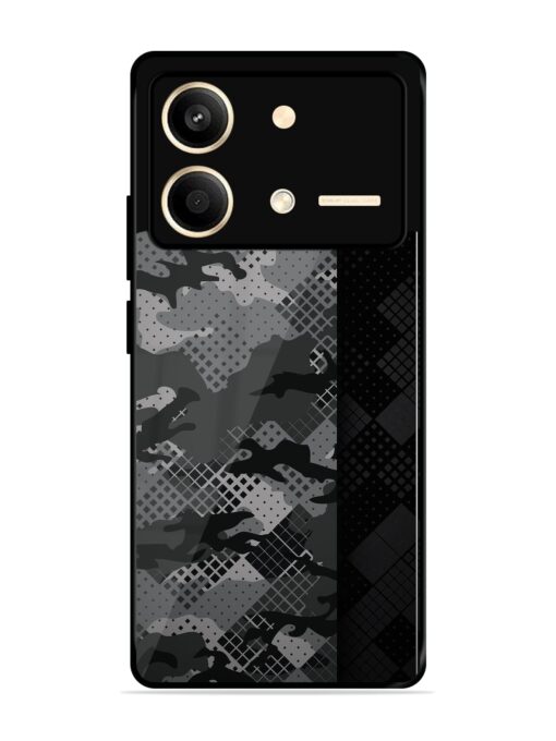 Dark Camouflage Glossy Metal Phone Cover for Poco X6 Neo (5G)