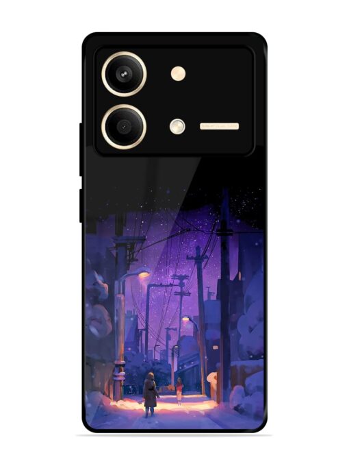 Winter Anime Art Glossy Metal Phone Cover for Poco X6 Neo (5G)