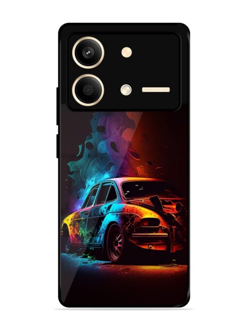 High Classic Car Art Glossy Metal Phone Cover for Poco X6 Neo (5G)