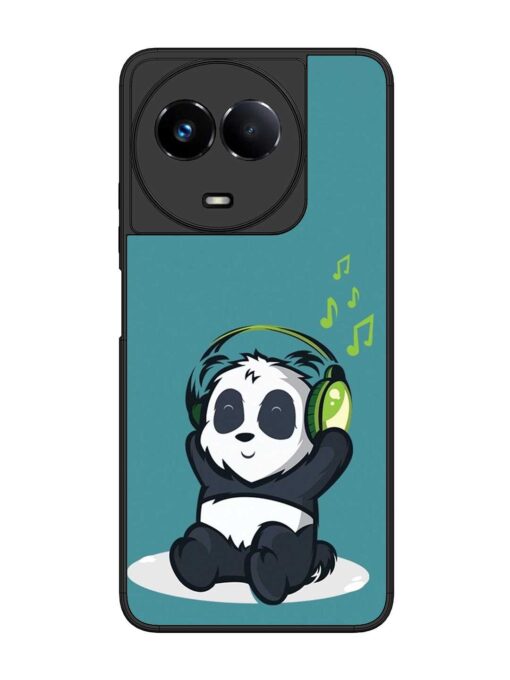 Music Panda Glossy Metal Phone Cover for Realme 11 (5G)