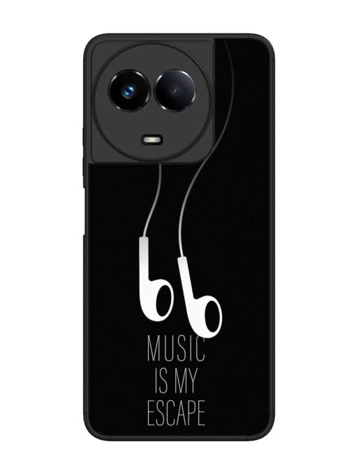 Music Is My Escape Glossy Metal Phone Cover for Realme 11 (5G)