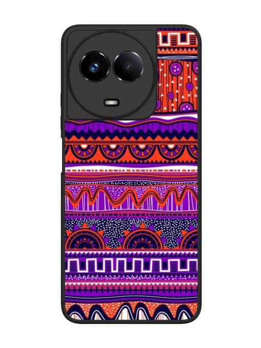 Ethnic Seamless Pattern Glossy Metal TPU Phone Cover for Realme 11 (5G) Zapvi