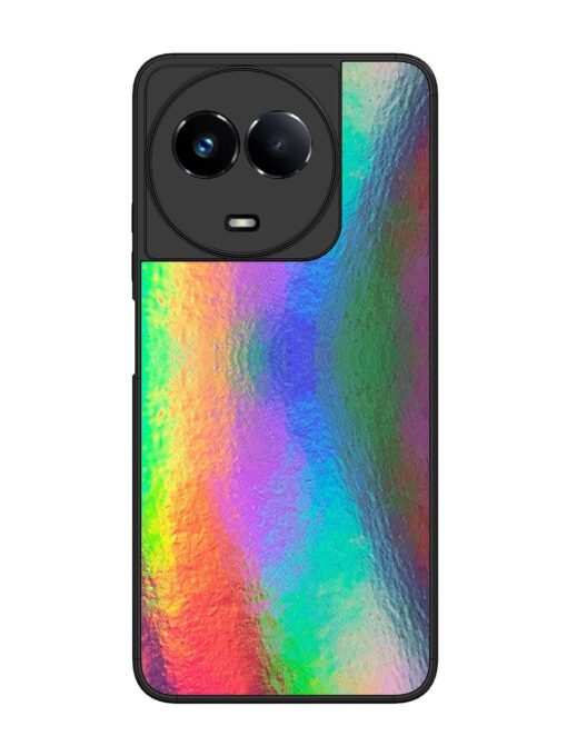 Colorful Holographic Background Glossy Metal TPU Phone Cover for Realme 11 (5G)