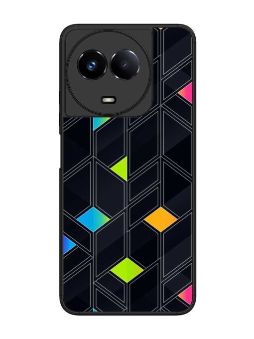 Abstract Mosaic Seamless Glossy Metal Phone Cover for Realme 11 (5G)