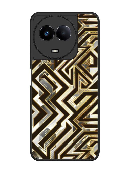 Technology Geometric Seamless Glossy Metal Phone Cover for Realme 11 (5G)