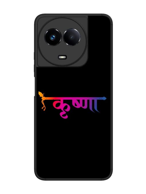 Krishna Typo Glossy Metal Phone Cover for Realme 11 (5G)