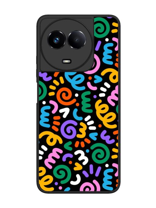 Colorful Seamless Vector Glossy Metal Phone Cover for Realme 11 (5G) Zapvi