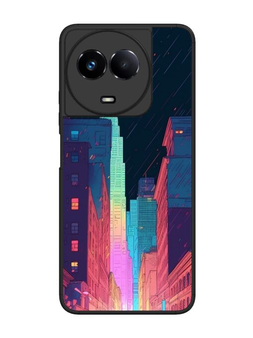 Minimal City Art Glossy Metal Phone Cover for Realme 11 (5G)