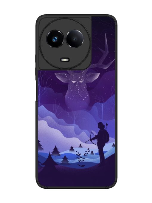 Deer Forest River Glossy Metal Phone Cover for Realme 11 (5G)