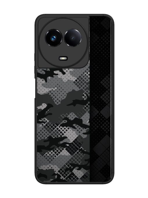 Dark Camouflage Glossy Metal Phone Cover for Realme 11 (5G)