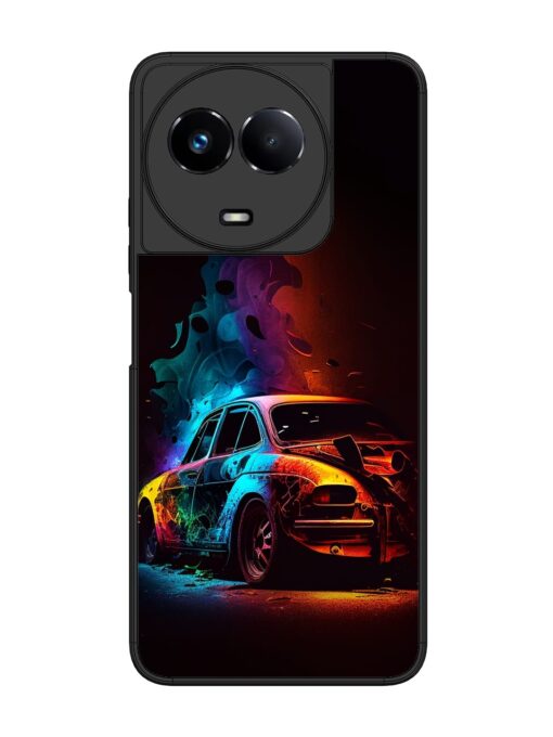 High Classic Car Art Glossy Metal Phone Cover for Realme 11 (5G) Zapvi