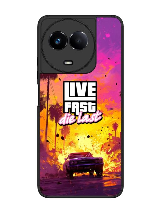 Live Fast Glossy Metal Phone Cover for Realme 11 (5G)