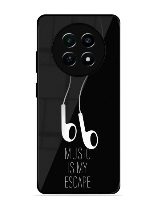 Music Is My Escape Glossy Metal Phone Cover for Realme 12 (5G) Zapvi