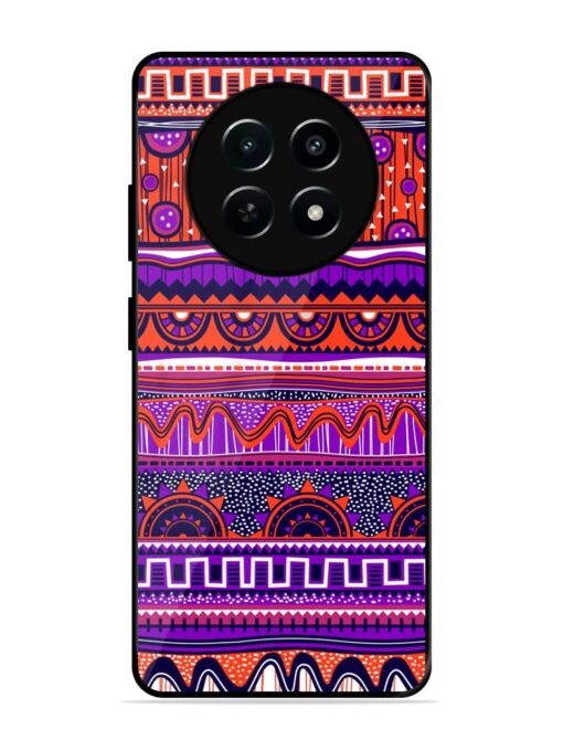 Ethnic Seamless Pattern Glossy Metal TPU Phone Cover for Realme 12 (5G) Zapvi