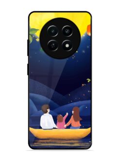 Happy Family And Beautiful View Glossy Metal Phone Cover for Realme 12X (5G)