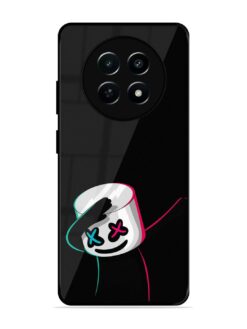 Black Marshmallow Glossy Metal Phone Cover for Realme 12X (5G)