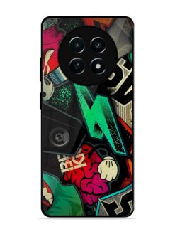 Graffiti Art Glossy Metal Phone Cover for Realme 12X (5G)