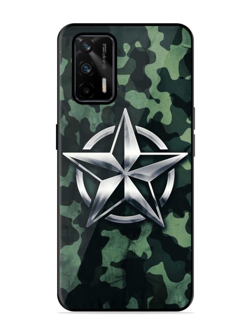 Indian Army Star Design Glossy Metal Phone Cover for Realme Gt (5G) Zapvi