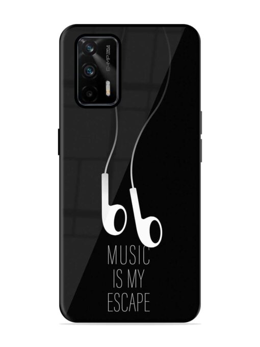 Music Is My Escape Glossy Metal Phone Cover for Realme Gt (5G) Zapvi