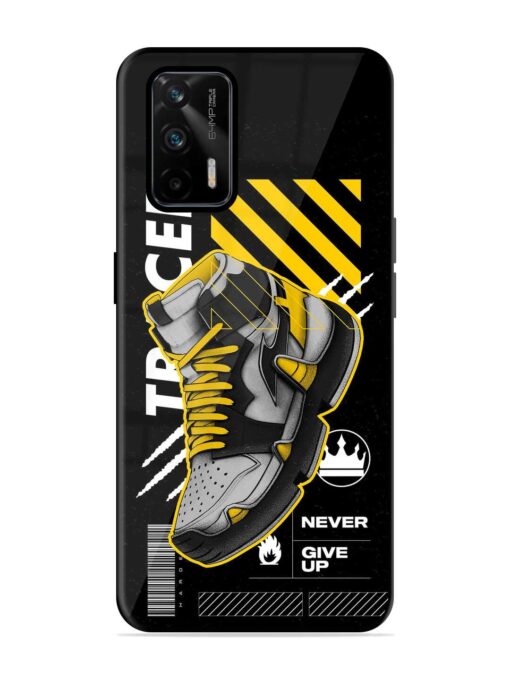 Shoe Background Glossy Metal Phone Cover for Realme Gt (5G)