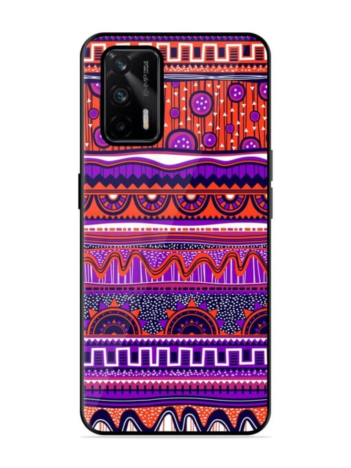 Ethnic Seamless Pattern Glossy Metal TPU Phone Cover for Realme Gt (5G)