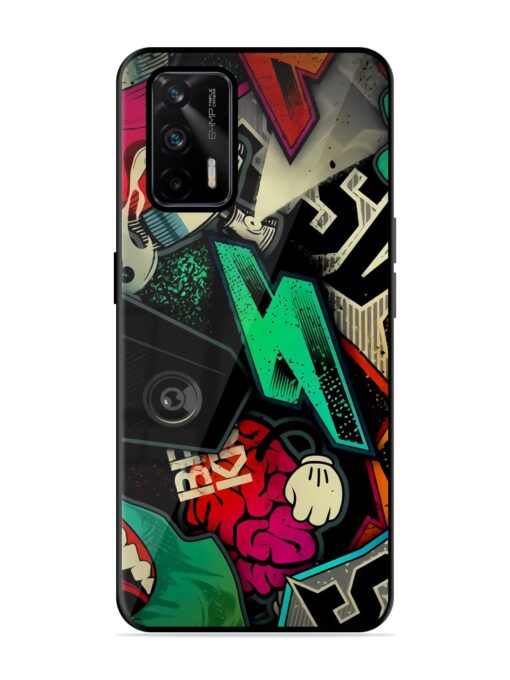 Graffiti Art Glossy Metal Phone Cover for Realme Gt (5G) Zapvi