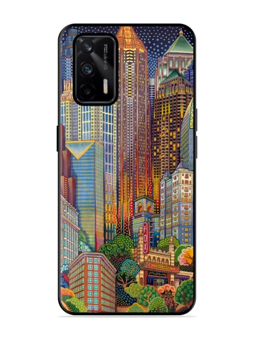 Cityscapes Art Glossy Metal Phone Cover for Realme Gt (5G)