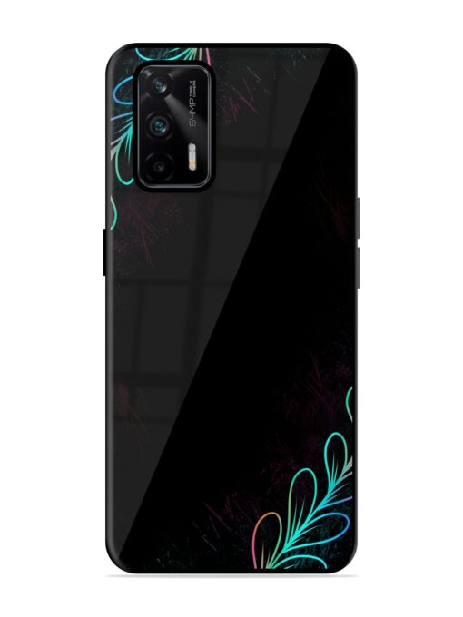 Decorative Line Art Glossy Metal Phone Cover for Realme Gt (5G) Zapvi