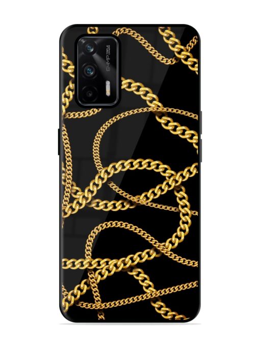 Decorative Golde Chain Glossy Metal Phone Cover for Realme Gt (5G)