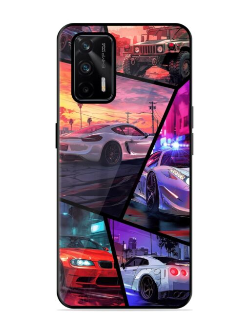 Ride In Pixels Glossy Metal Phone Cover for Realme Gt (5G) Zapvi