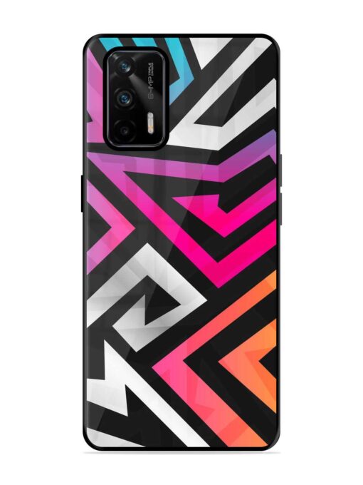 Rainbow Seamless Glossy Metal Phone Cover for Realme X7 Max (5G)