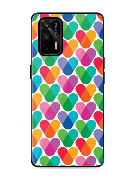 Overlapping Colors Colorful Glossy Metal TPU Phone Cover for Realme X7 Max (5G) Zapvi